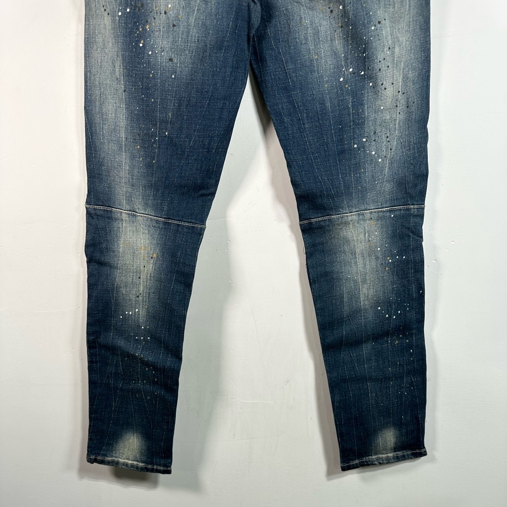 Smoke Rise DNM Co Distressed Lazy Fit Jean, Men's Size 32/32 - Blue/Multi - Picture 12 of 12